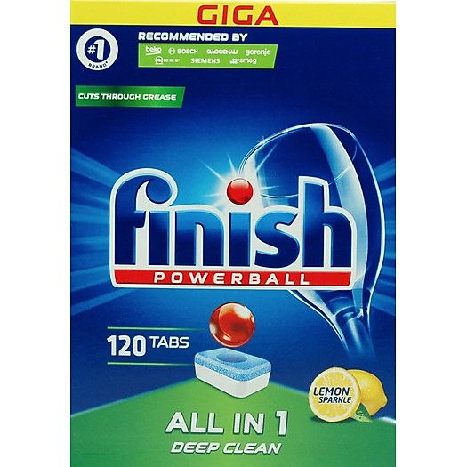 VIÊN RỬA BÁT FINISH ALL IN 1 HỘP 120 VIÊN HƯƠNG CHANH Hàng Nhật Bản